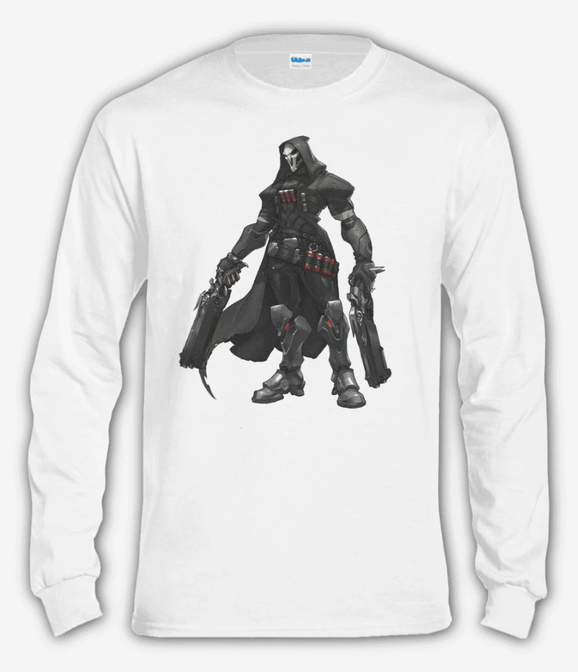 Polera manga larga Blanco de Reaper full color
