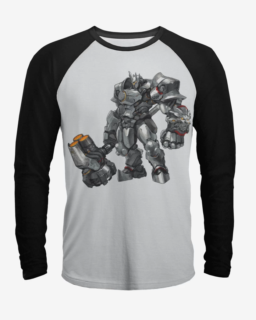 Polera Raglan Blanco / Negro de Reinhardt  full color