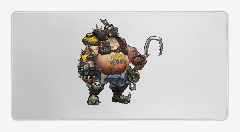 Mouse pad Gamer Blanco de Roadhog full color