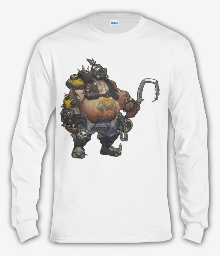Polera manga larga Blanco de Roadhog full color