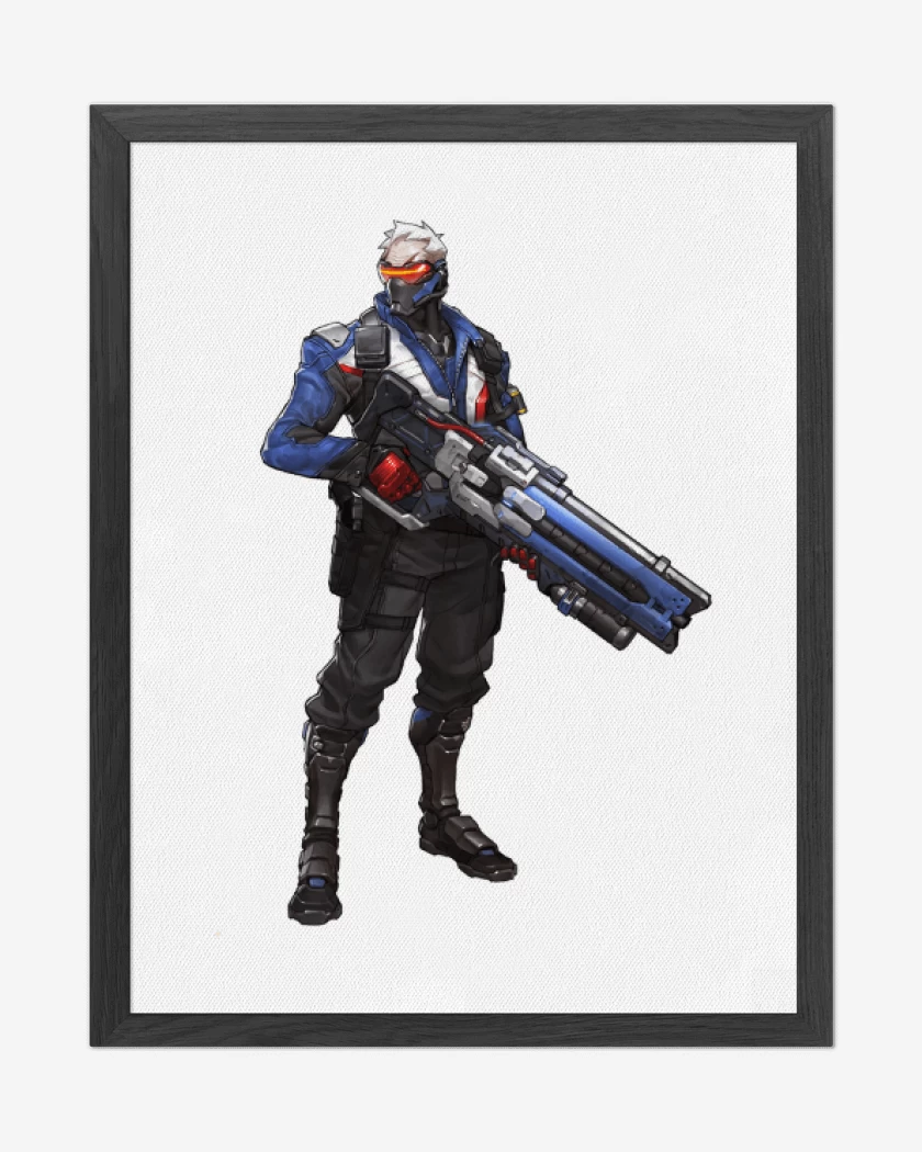 Cuadro decorativo Blanco de Soldier 76 full color