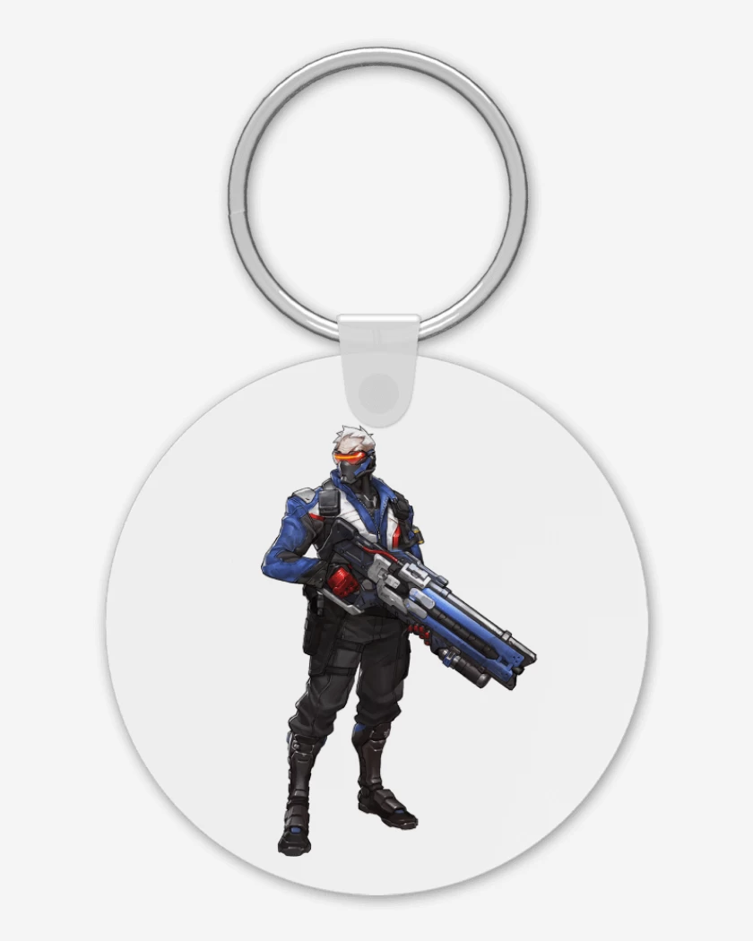 Llavero Blanco de Soldier 76 full color
