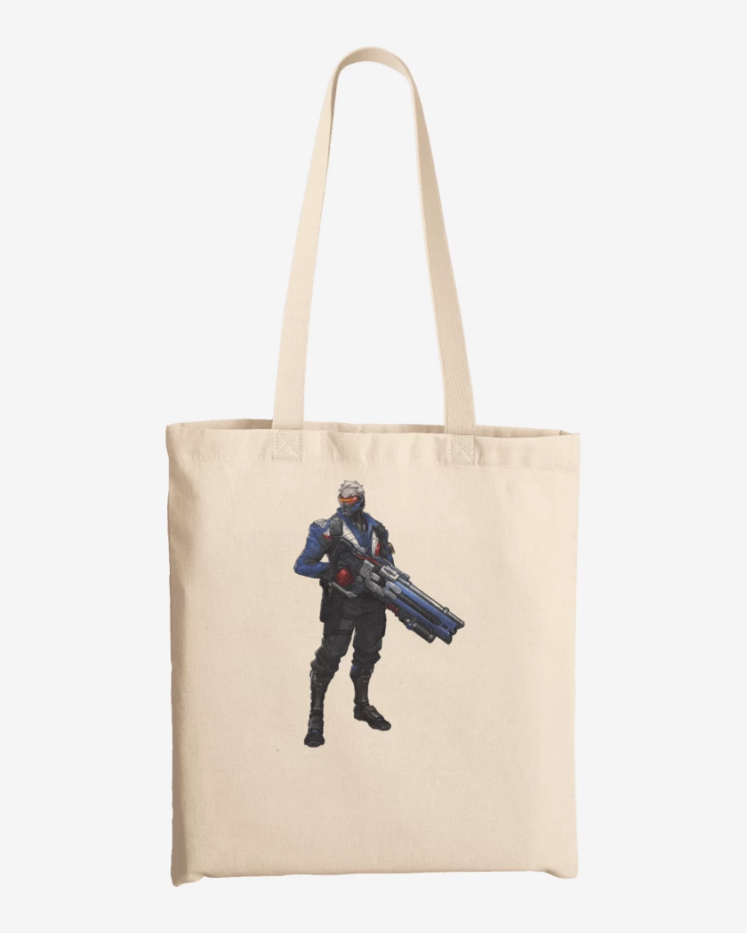 Totebag Blanco de Soldier 76 full color