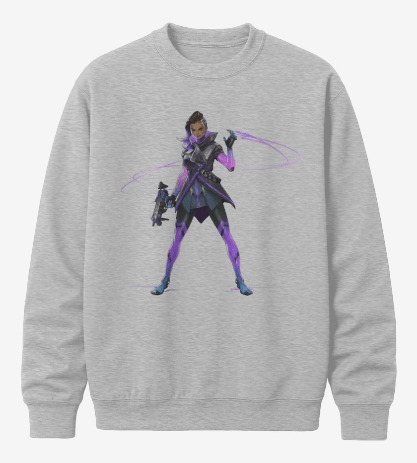 Poleron polo Gris Melange de Sombra full color