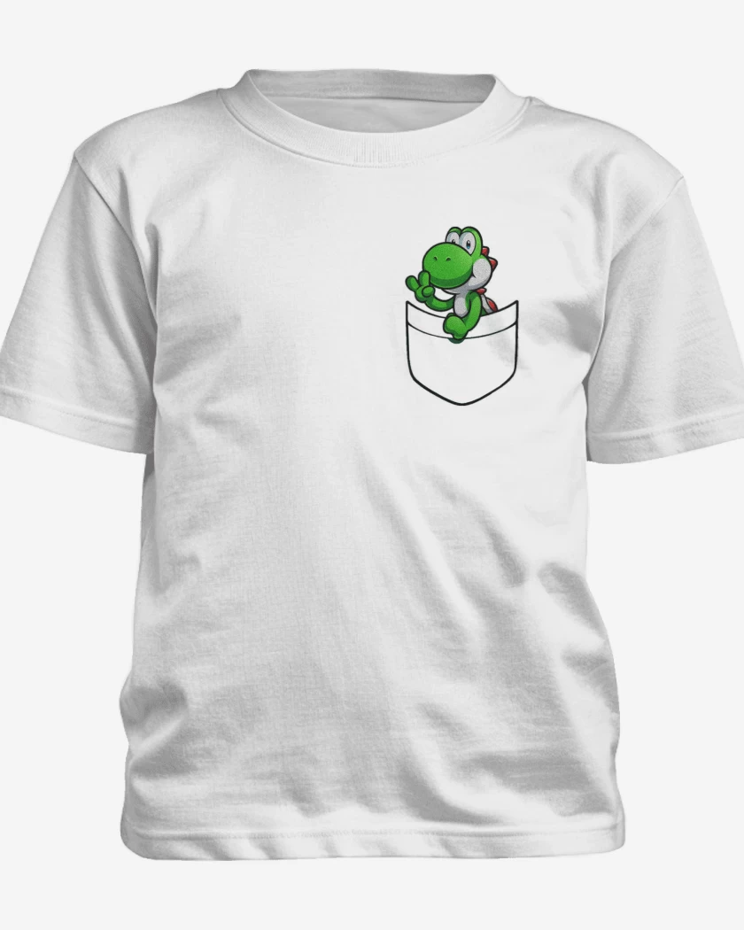Polera de niño Blanco de Yoshi de bolsillo