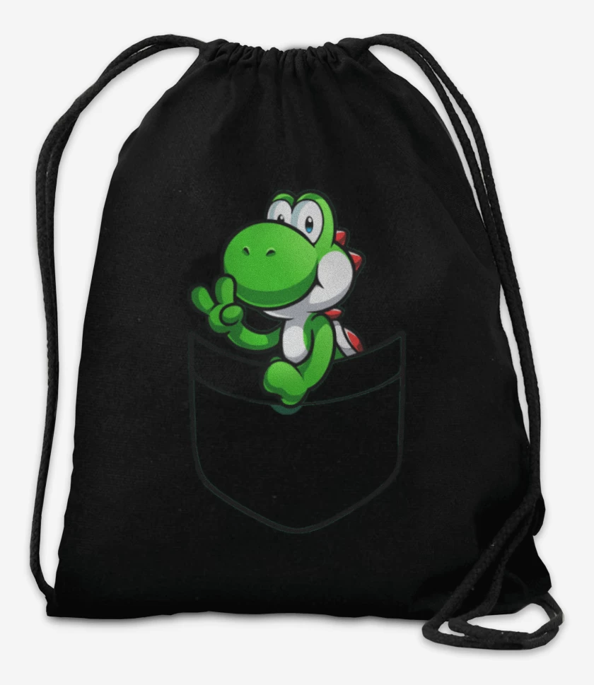 Mochila Negro de Yoshi de bolsillo
