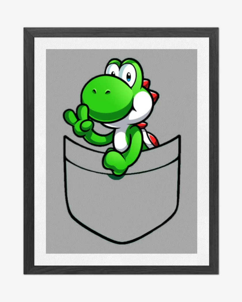 Cuadro decorativo Yoshi de bolsillo