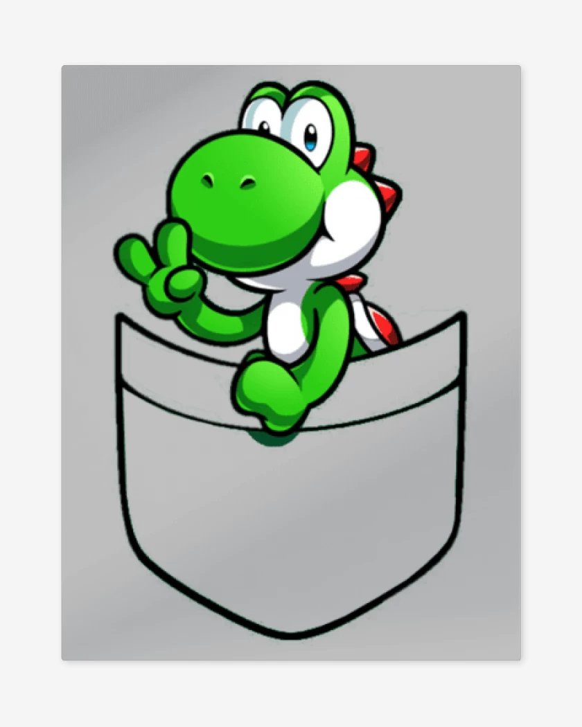 Print metalico Gris Melange de Yoshi de bolsillo