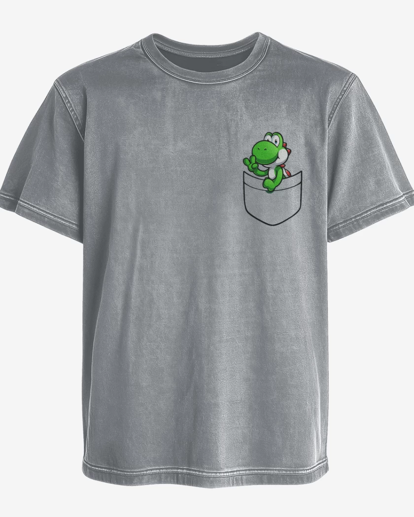 Polera desgastada Yoshi de bolsillo