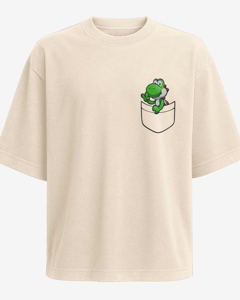 Polera Oversize Yoshi de bolsillo