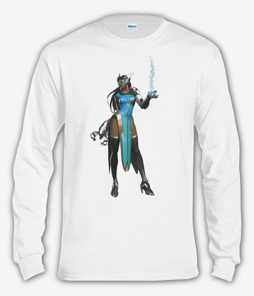 Polera manga larga Blanco de Symetra full color