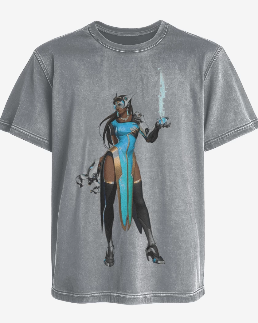 Polera desgastada Gris Melange de Symetra full color