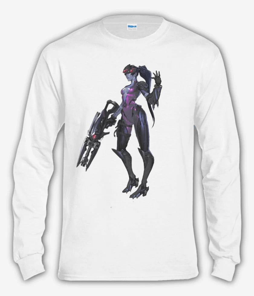 Polera manga larga Blanco de Widowmaker full color