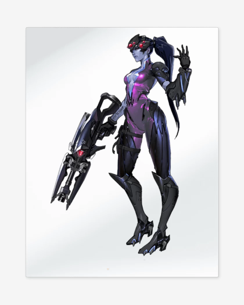 Print metalico Blanco de Widowmaker full color