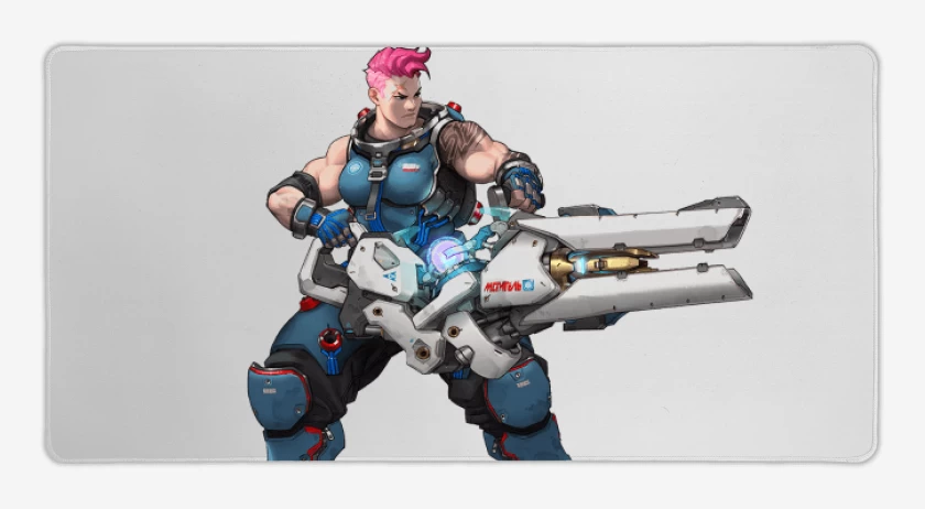 Mouse pad Gamer Blanco de Zarya full color