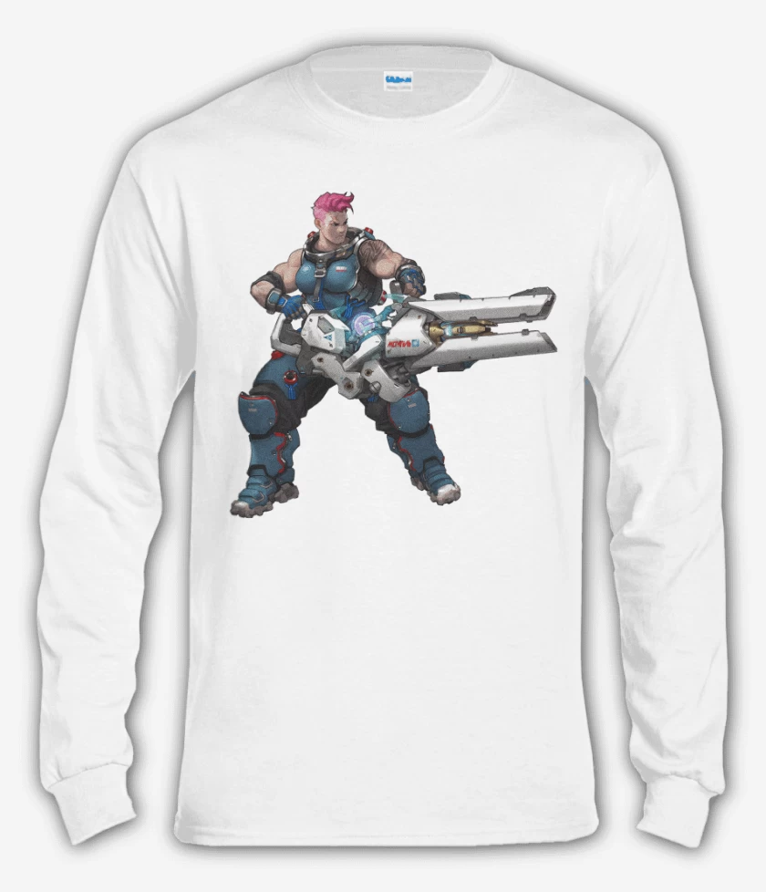 Polera manga larga Blanco de Zarya full color