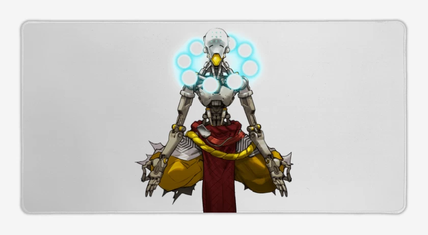 Mouse pad Gamer Blanco de Zenyatta Full color