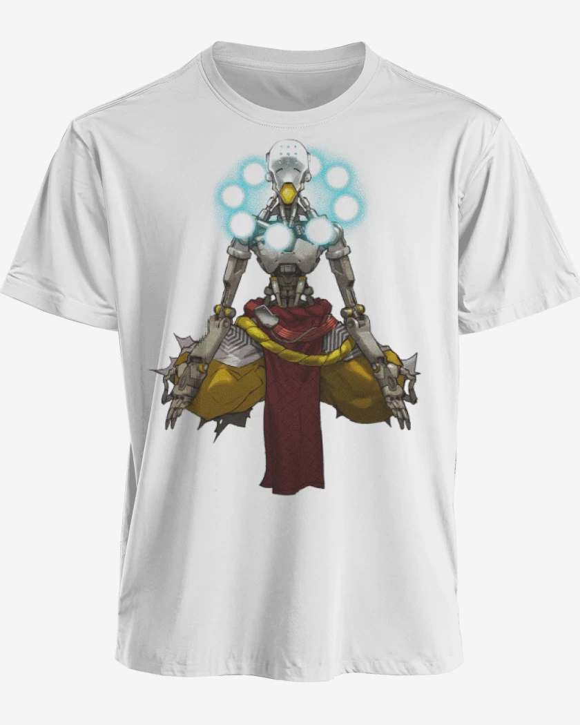Polera premium Blanco de Zenyatta Full color