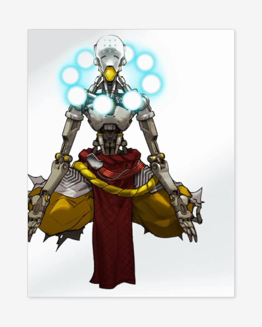 Print metalico Blanco de Zenyatta Full color