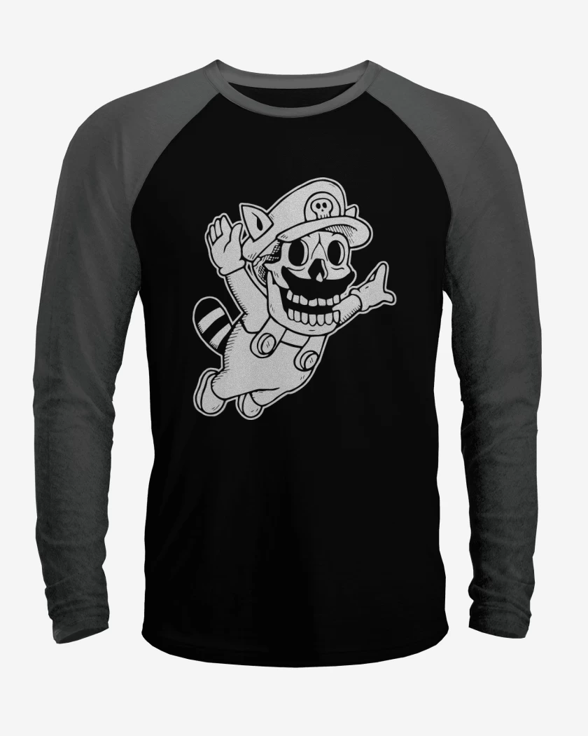 Polera Raglan Skull Bros