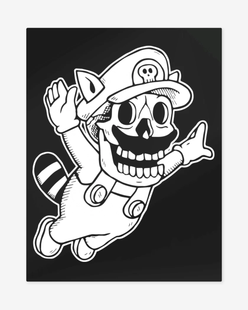 Print metalico Negro de Skull Bros