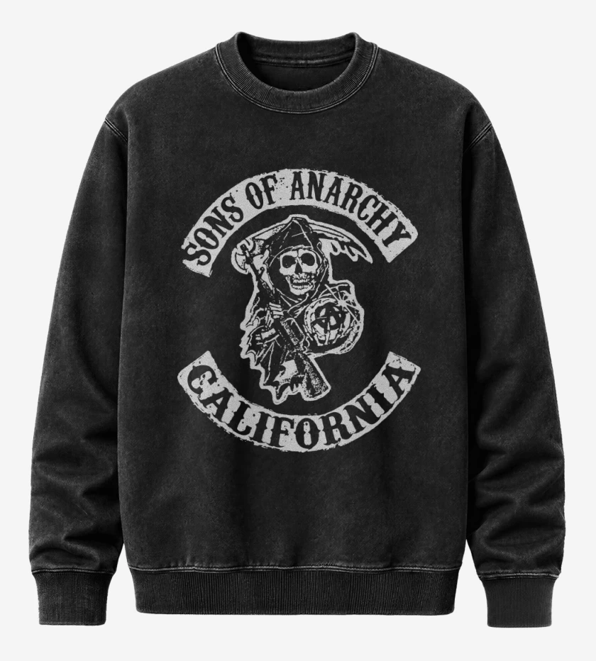 Poleron Polo Acid Wash Negro de SOA 2