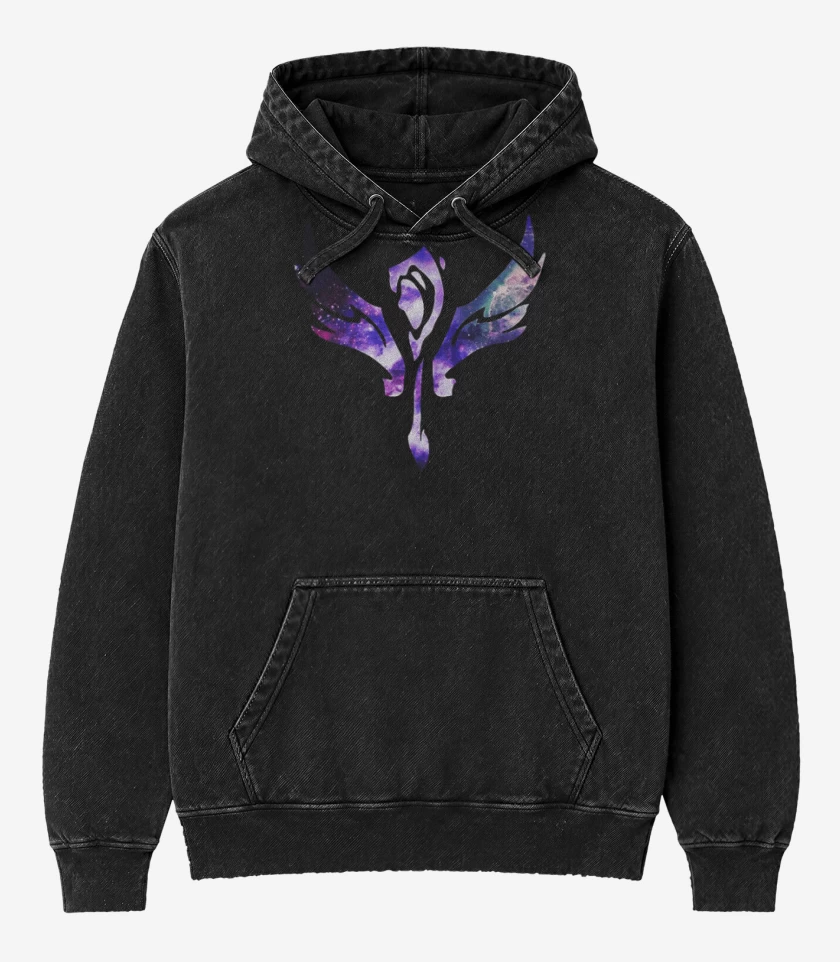 Poleron Canguro Acid Wash Negro de Supp full color
