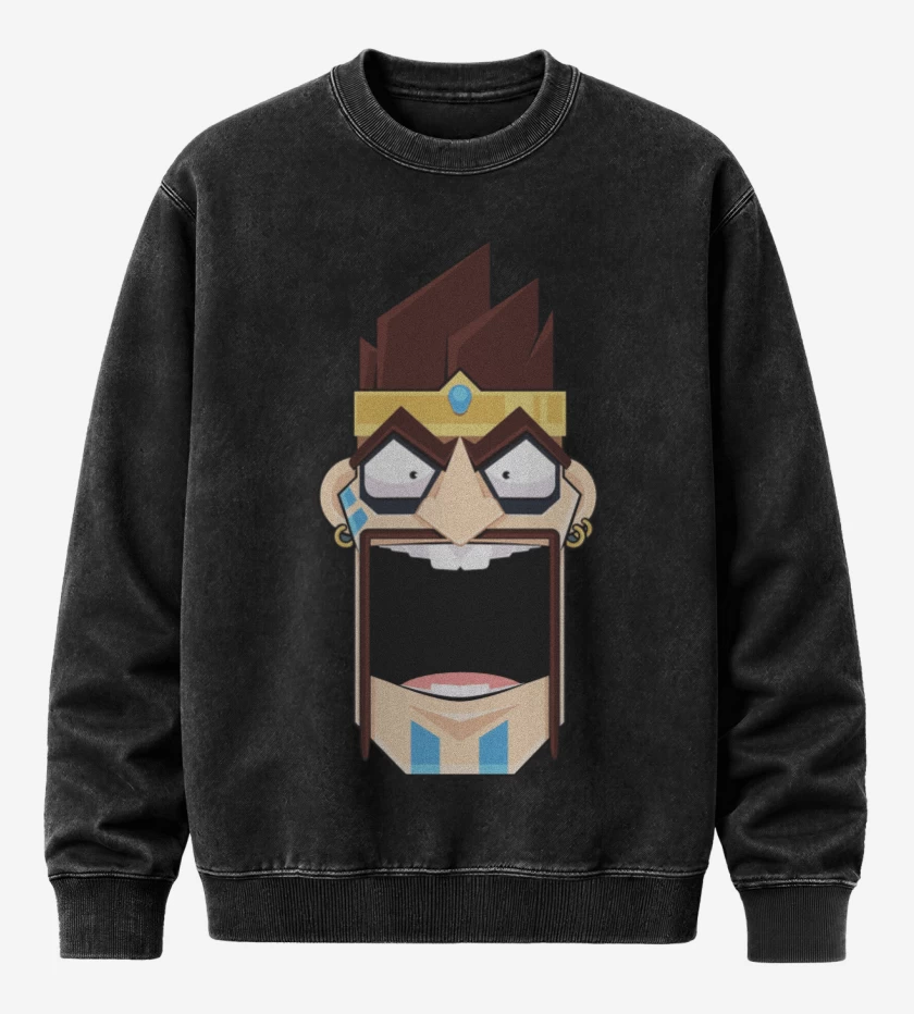 Poleron Polo Acid Wash Negro de Draaaaaaaaaaven