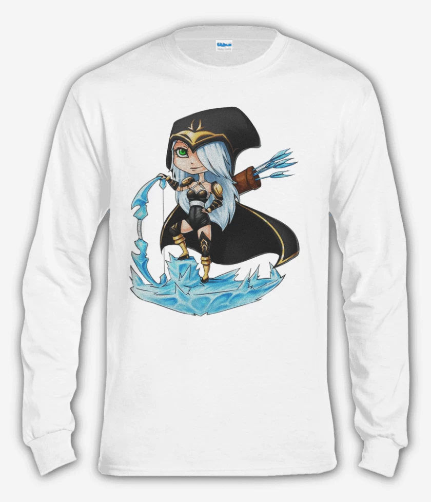 Polera manga larga Blanco de Ashe