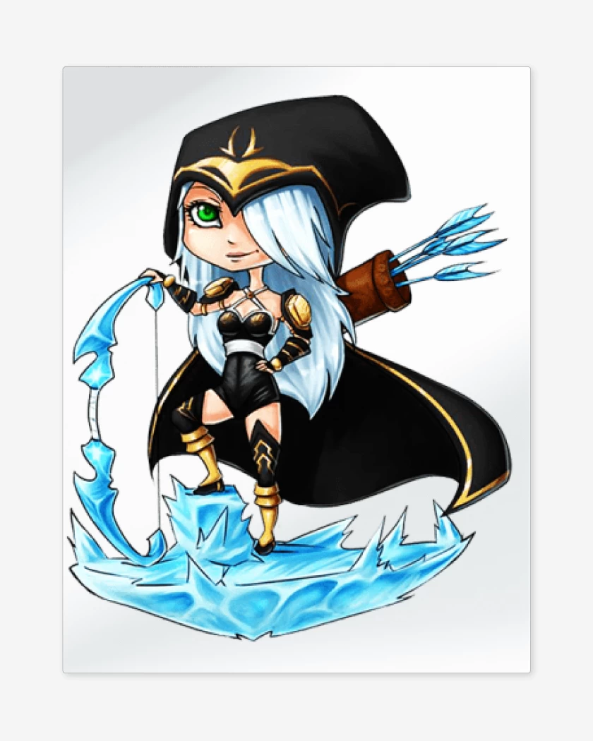 Print metalico Blanco de Ashe