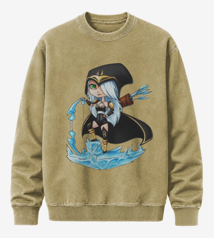 Poleron Polo Acid Wash Beige de Ashe