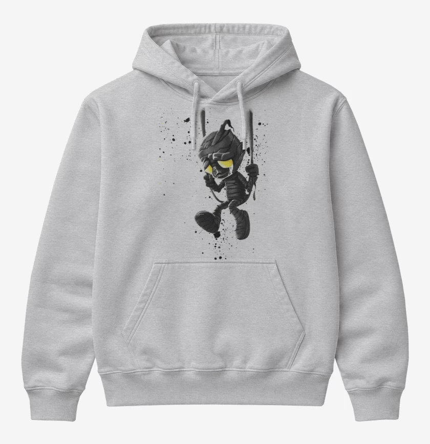 Poleron Canguro básico Gris Melange de Amumu