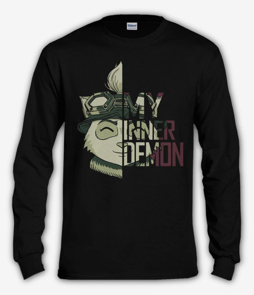 Polera manga larga Negro de Teemo