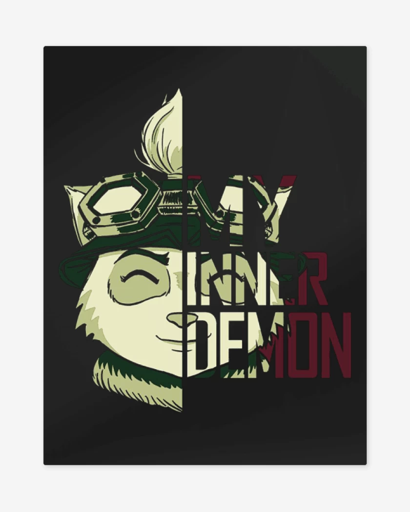 Print metalico Negro de Teemo