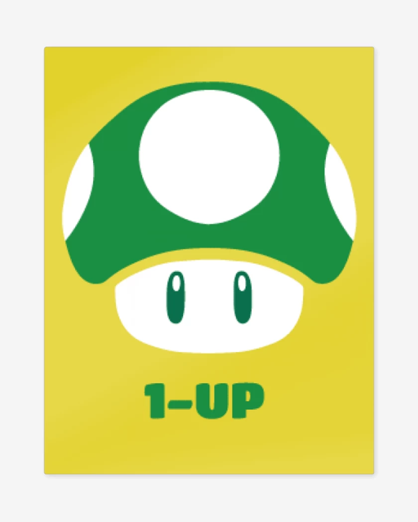 Print metalico Amarillo de 1 UP nro 2