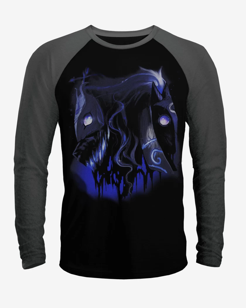 Polera Raglan Negro / Negro Heather de Kindred Full color