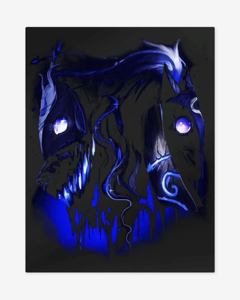 Print metalico Negro de Kindred Full color