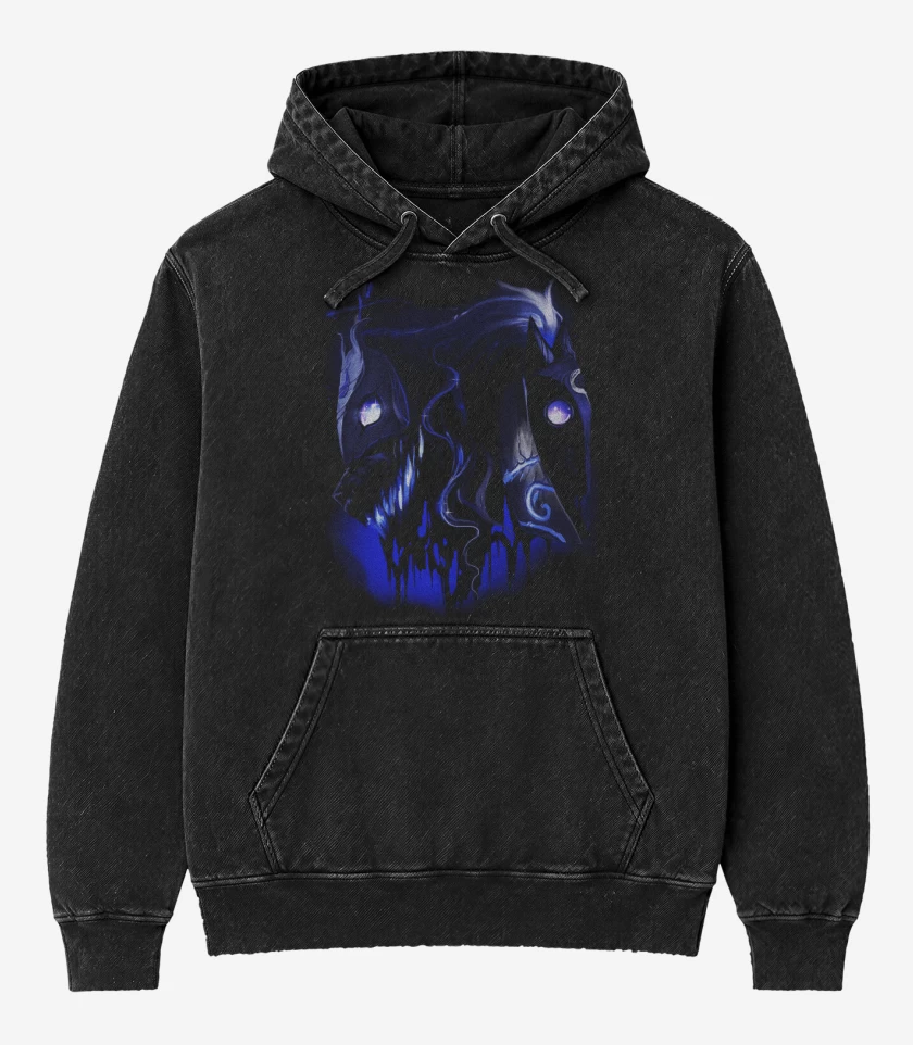 Poleron Canguro Acid Wash Negro de Kindred Full color