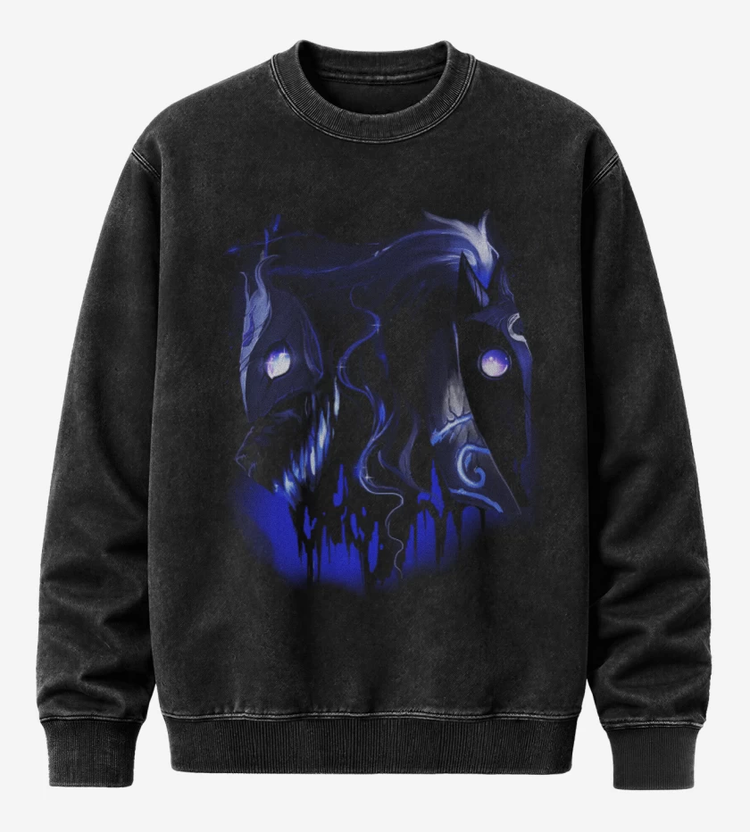 Poleron Polo Acid Wash Negro de Kindred Full color