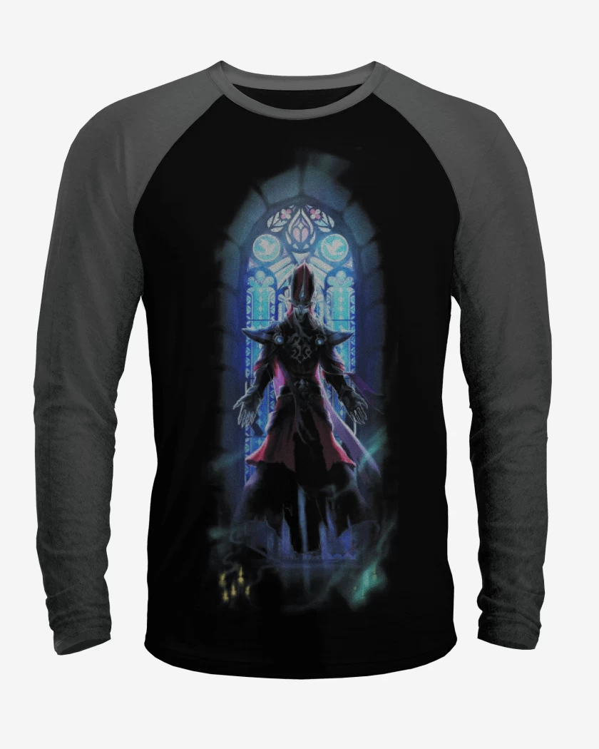 Polera Raglan Negro / Negro Heather de Karthus