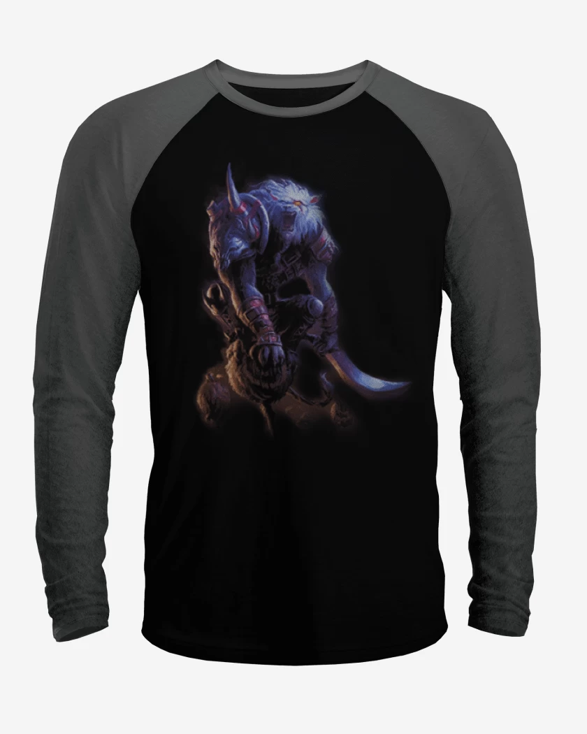 Polera Raglan Negro / Negro Heather de Rengar