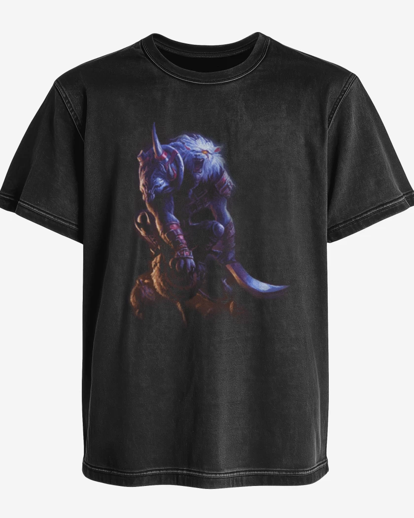 Polera desgastada Negro de Rengar