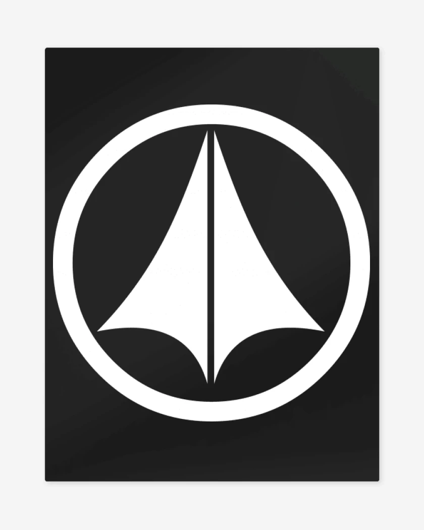 Print metalico Negro de Logo robo