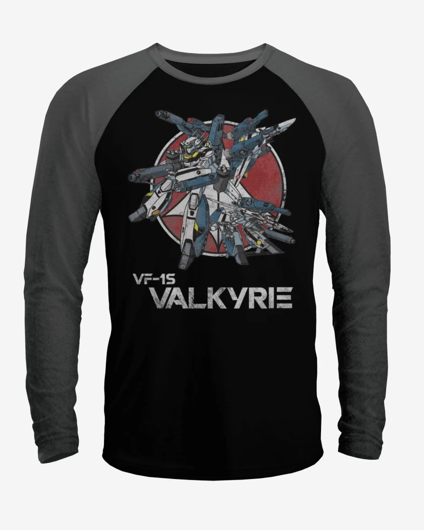 Polera Raglan Negro / Negro Heather de Valkyrie