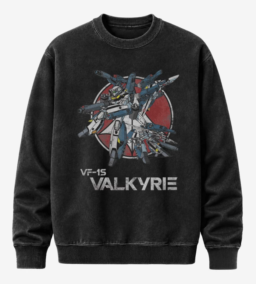 Poleron Polo Acid Wash Negro de Valkyrie