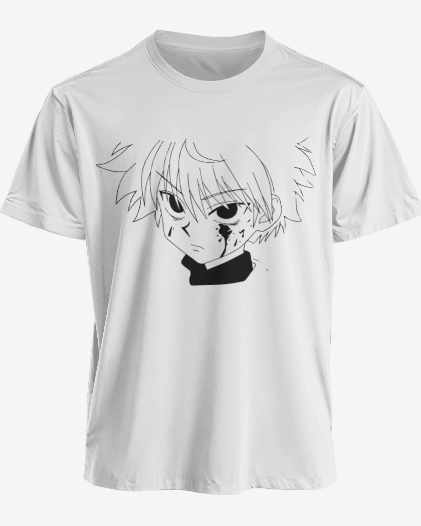 Polera premium Blanco de Killua