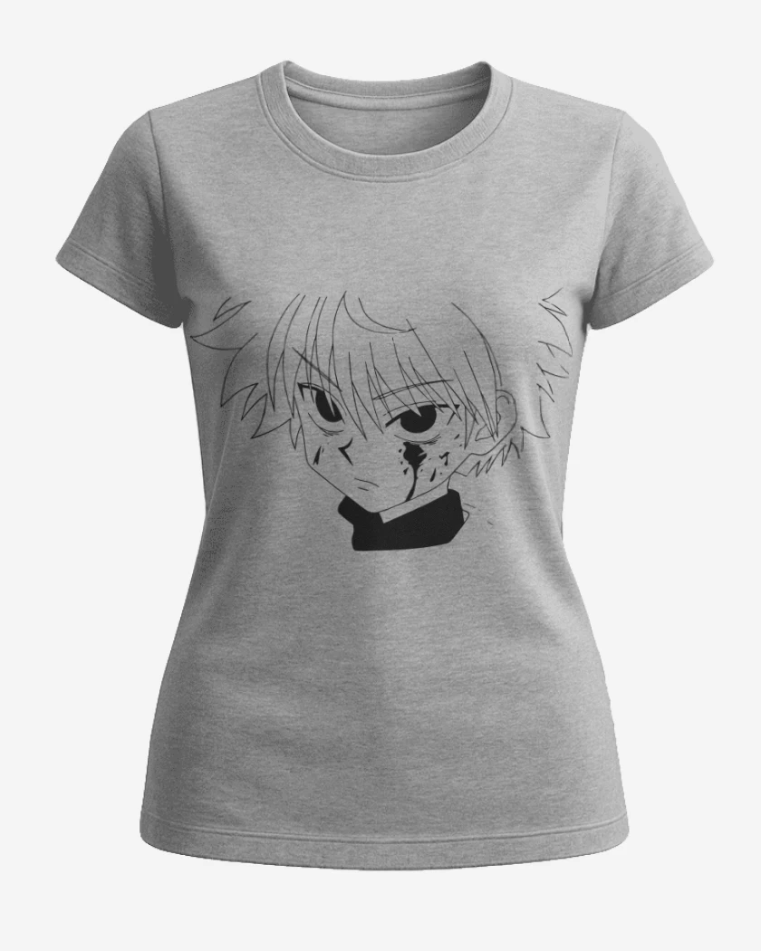 Polera de Mujer Gris Melange de Killua