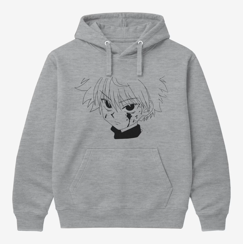 Polerón Canguro Gris Melange de Killua