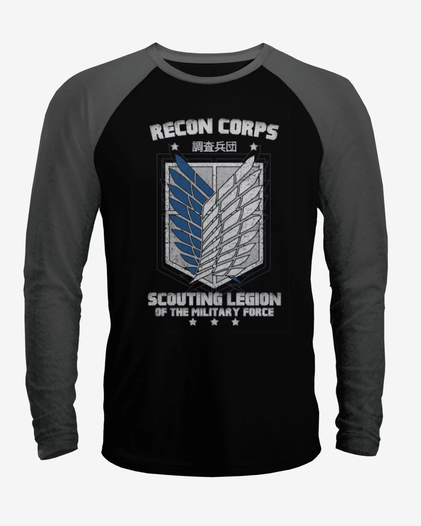Polera Raglan Negro / Negro Heather de Scouting Legion