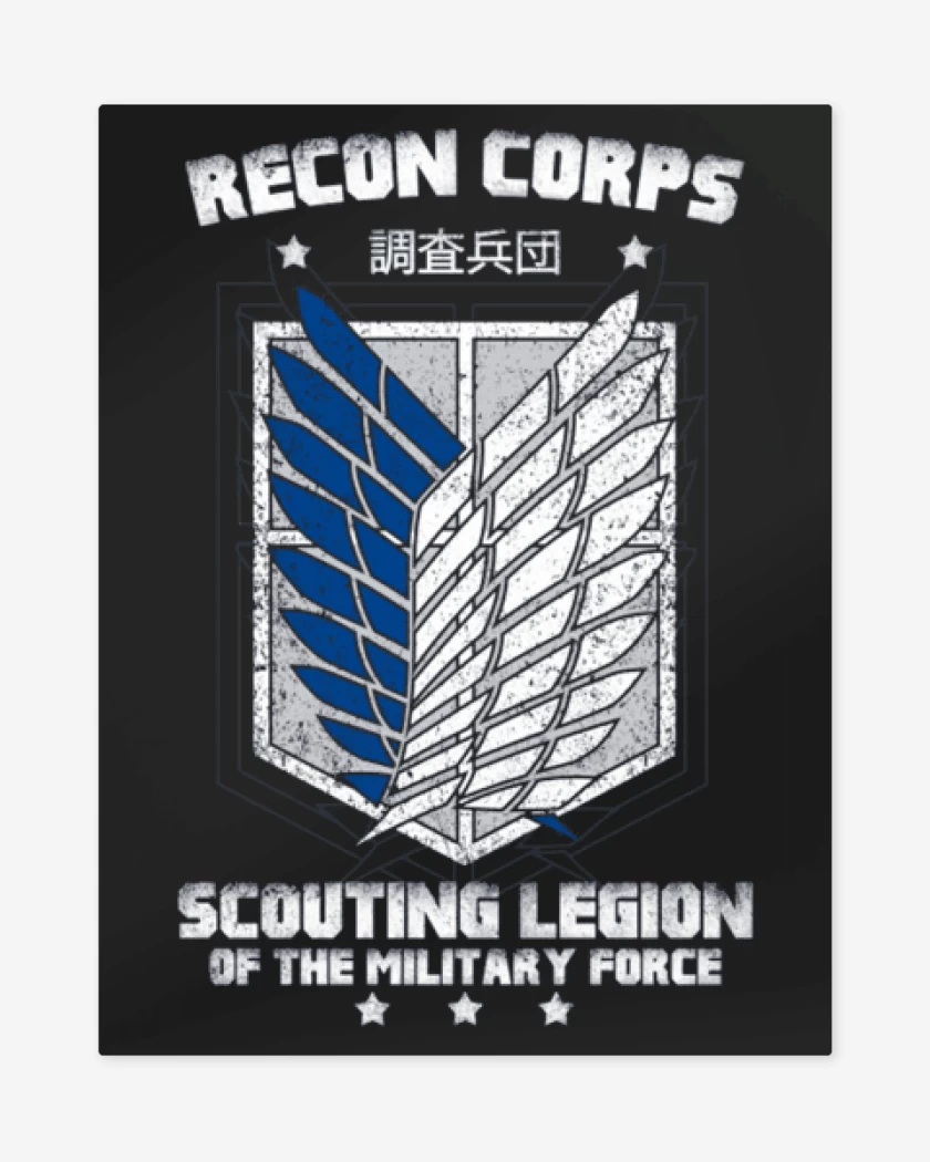 Print metalico Negro de Scouting Legion